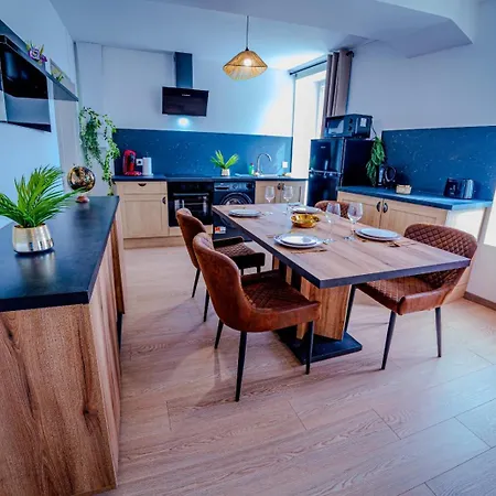 شقة Temple Jacquesson - Gare - Centre - Wifi Rapide Et Streaming - Parking Gratuit - Check In 24h - Climatisation - Ideal Pros - Cour Privee - Barbecue *