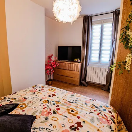 شقة Temple Jacquesson - Gare - Centre - Wifi Rapide Et Streaming - Parking Gratuit - Check In 24h - Climatisation - Ideal Pros - Cour Privee - Barbecue *